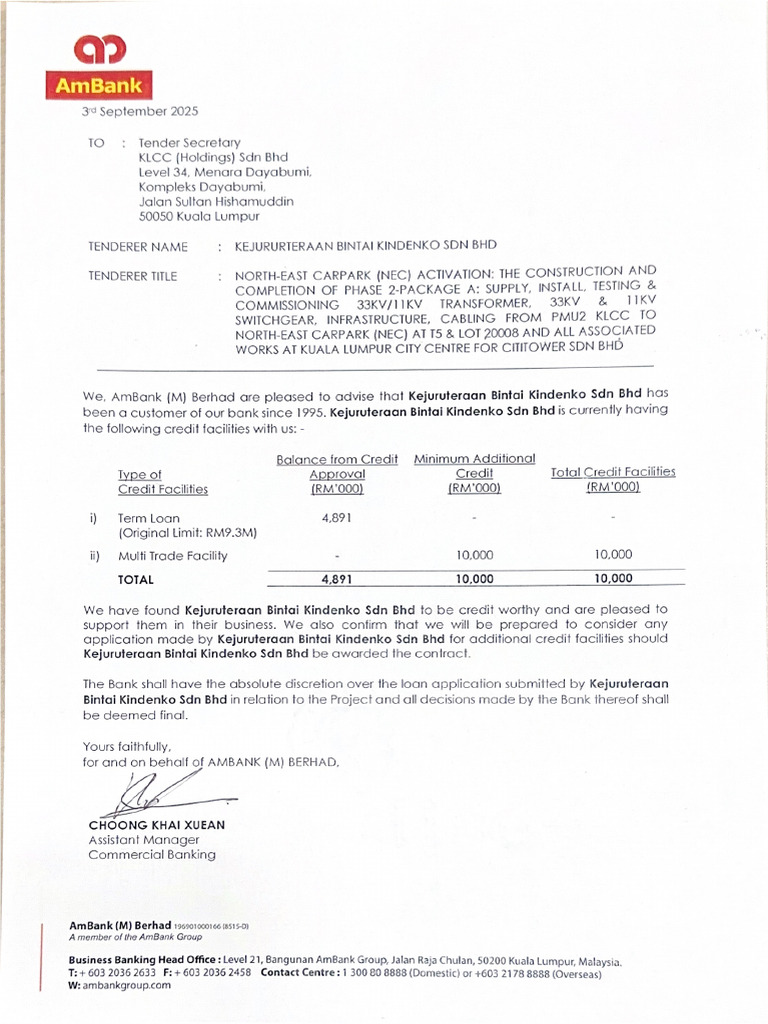 Sample Format (Ambank) | PDF