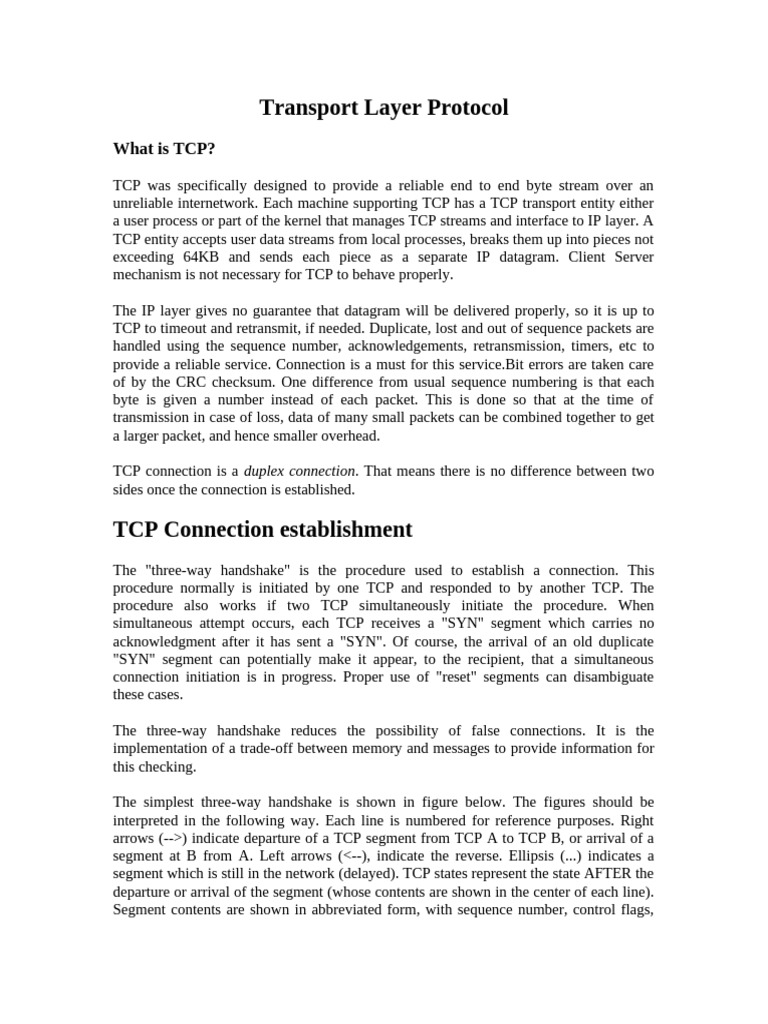 5 Transport Layer (1) | PDF | Transmission Control Protocol | Internet ...