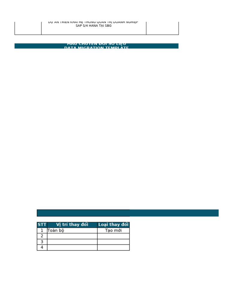 SBG Template MasterData PP V1.0 | PDF