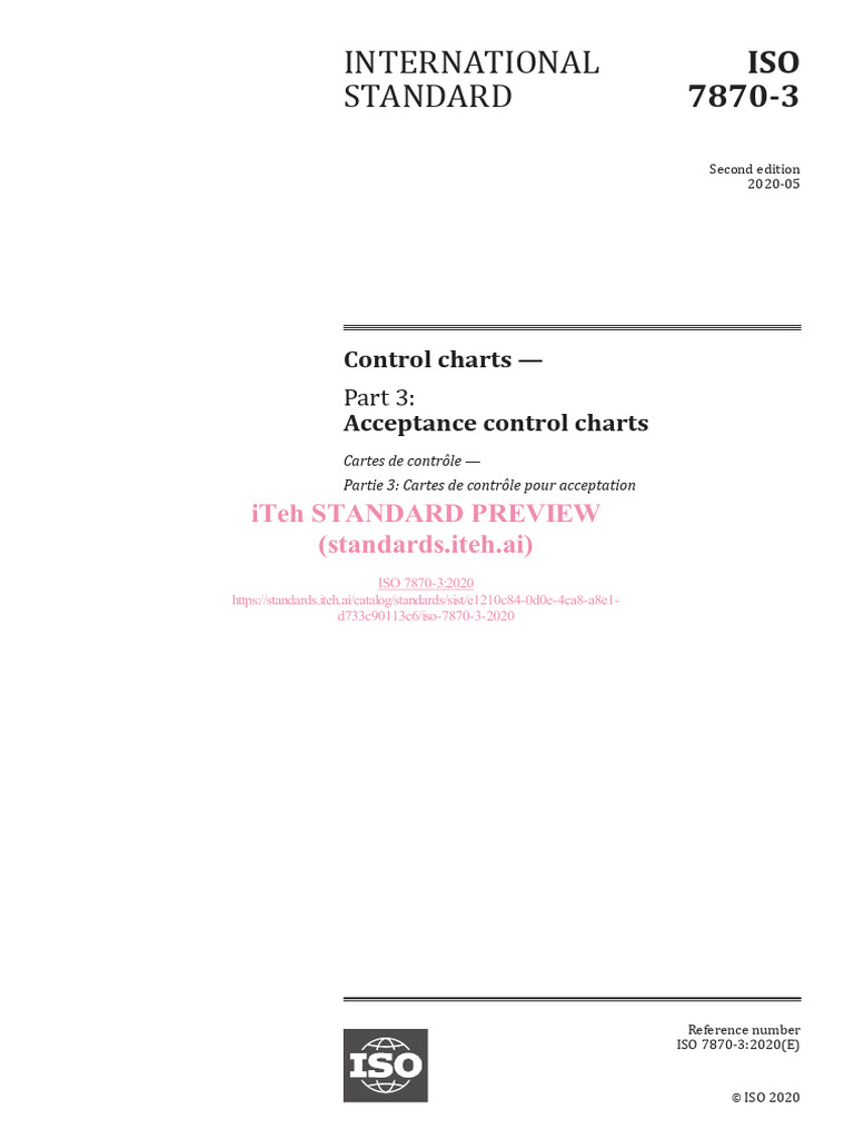 ISO 7870-3:2020 Acceptance Control Charts | PDF | Variance ...
