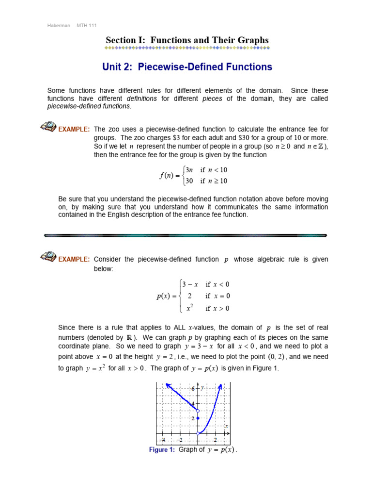 Understanding Piecewise Functions | PDF | Function (Mathematics) | Analysis