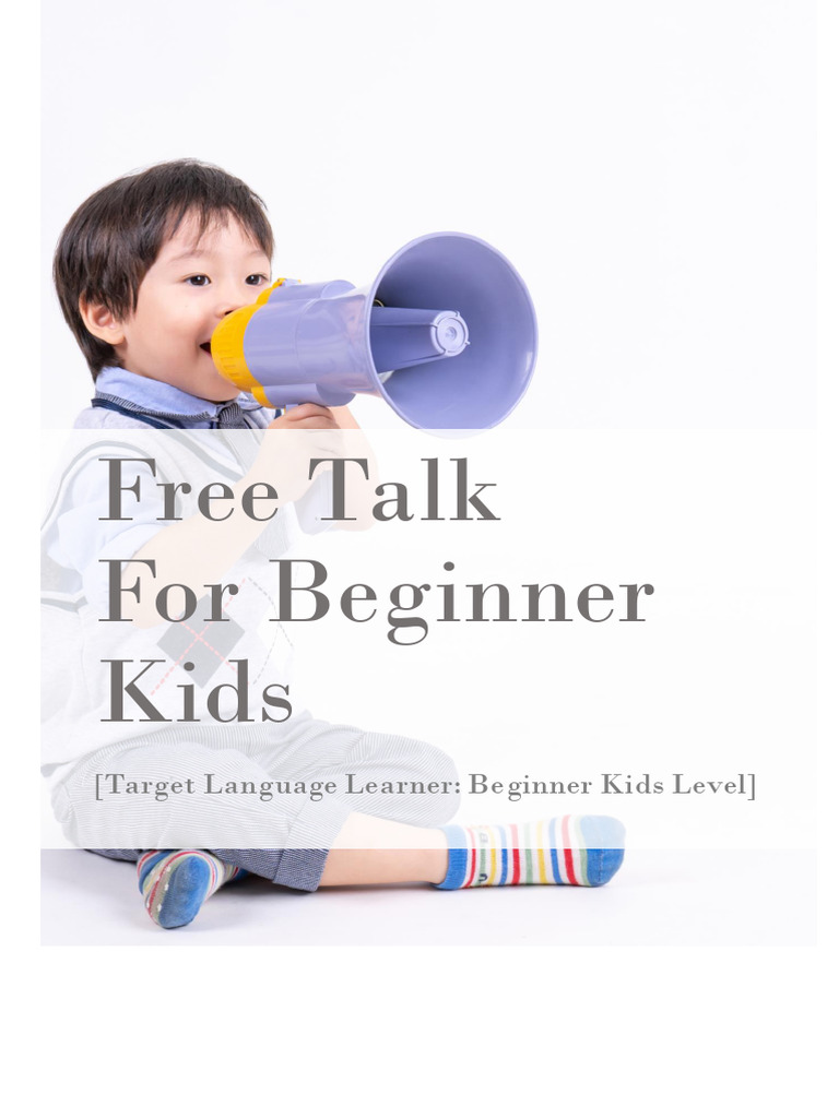 Free Talk Guide for Beginner Kids | PDF | Lunch | Fast Food