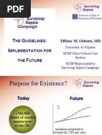 Sepsis Power Point Slide Presentation - The Guidelines - Implementation For The Future