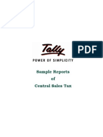 Sample Reports of Central Sales Tax - Tally Implementation Services - Tally Shopper - Access To Tally