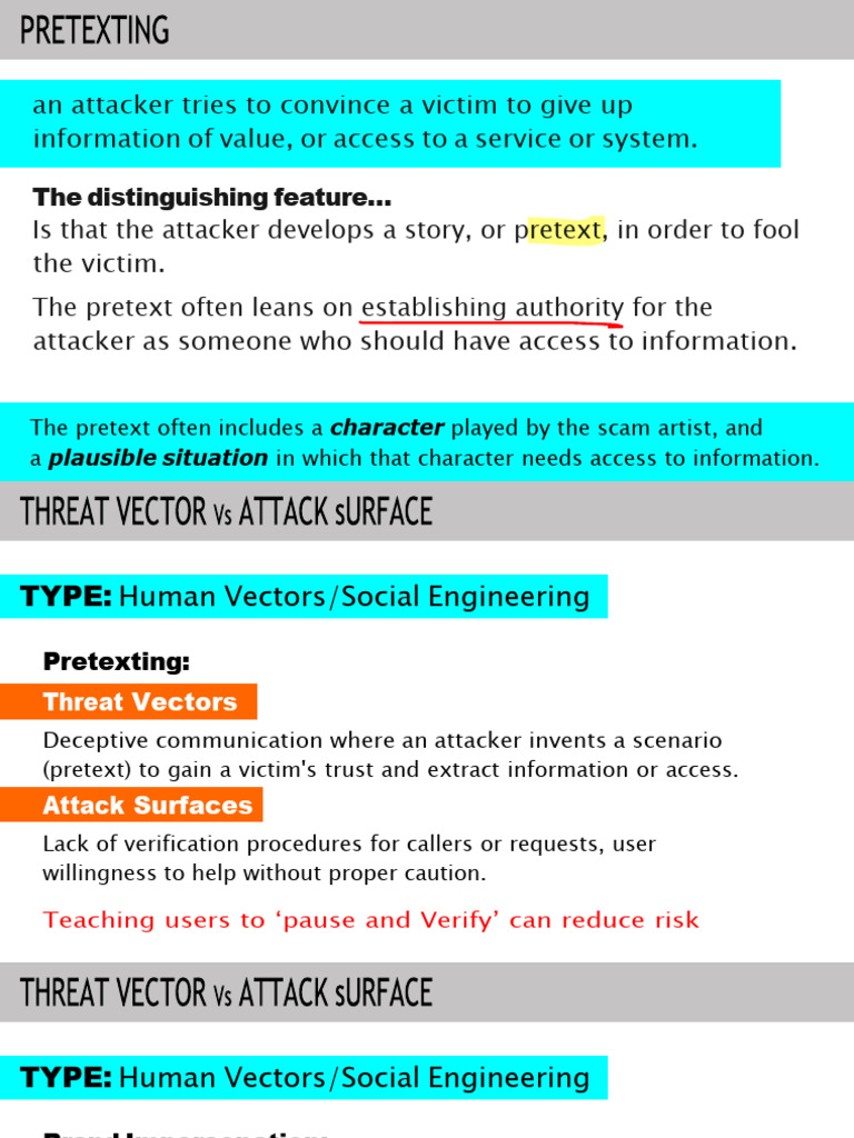 Social Engineering Attack Vectors | PDF