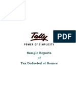 Sample Reports of Tax Deducted at Source - Services SQL To Tally - Tally Customization Services - Tally Helpdesk