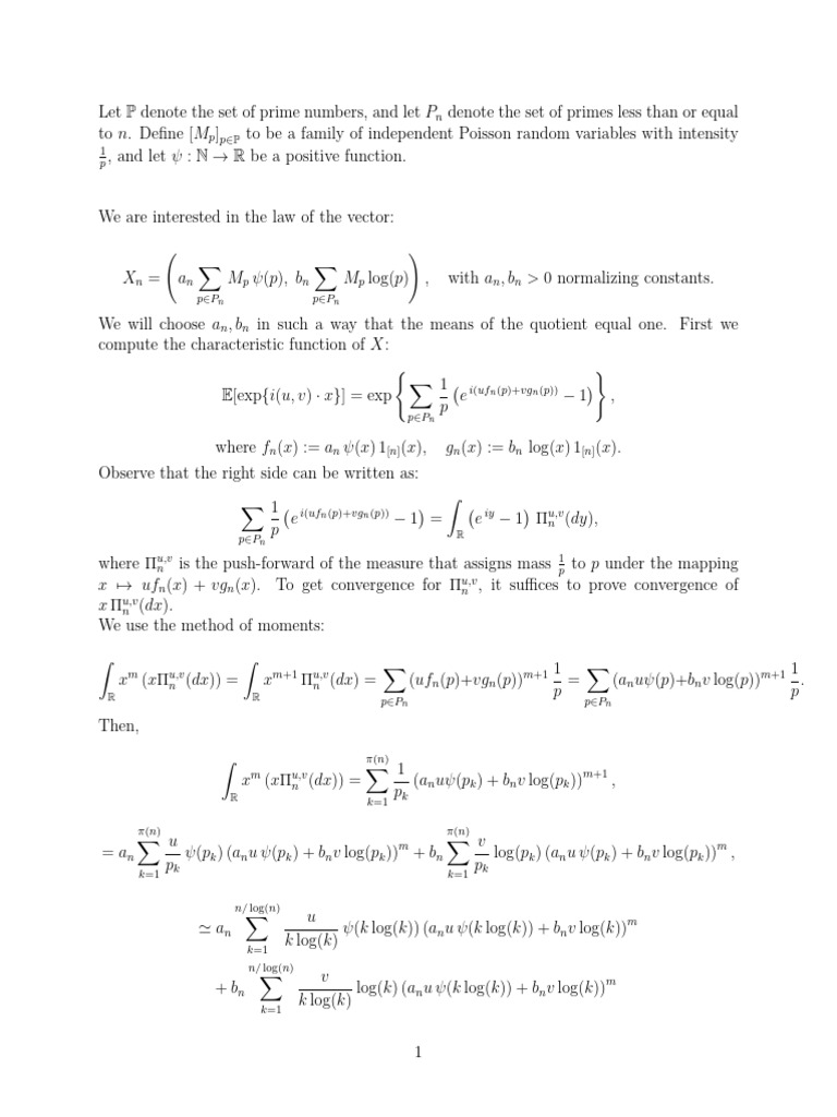 Convergence of Poisson Random Variables | PDF | Mathematical Concepts ...