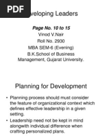 Developing Leaders
