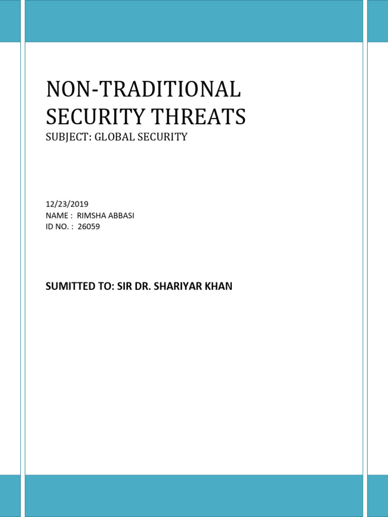 Non-Traditional Security Threats Analysis | PDF | Democratization ...
