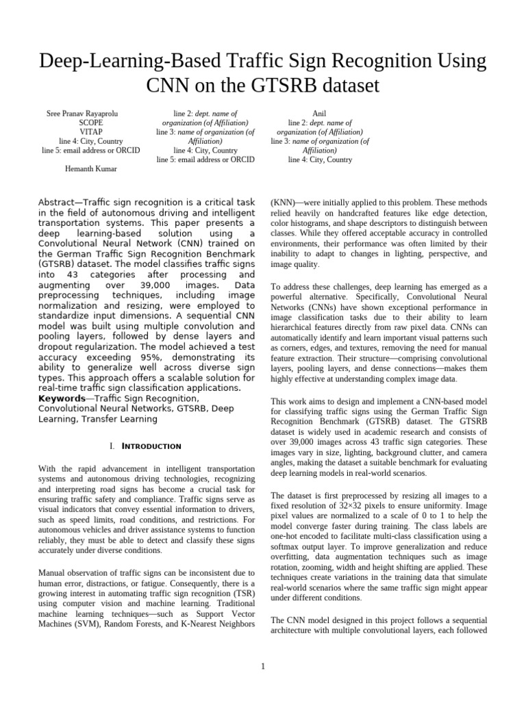 Traffic Sign Recognition with CNNs | PDF | Deep Learning ...