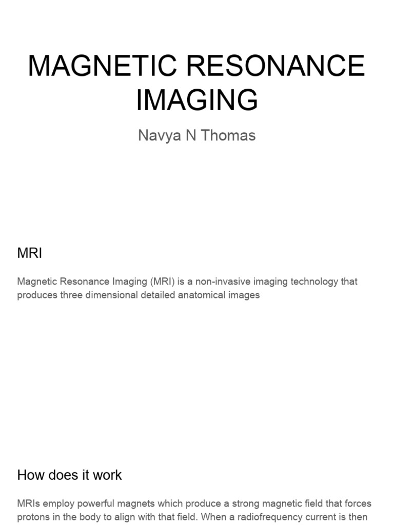 Mri | PDF | Magnetic Resonance Imaging | Medical Imaging