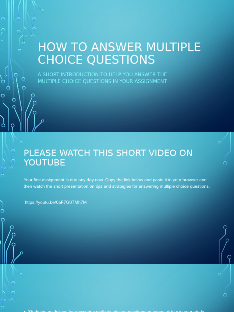 Mastering Multiple Choice Questions | PDF | Multiple Choice | Question