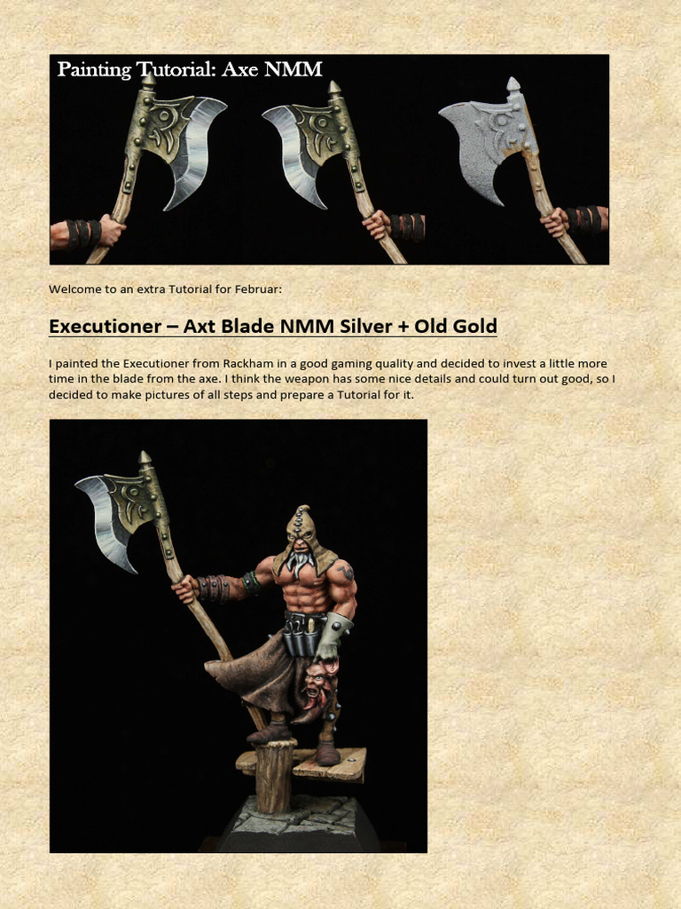 NMM Painting Tutorial for Axe Blade | PDF | Color | Grey