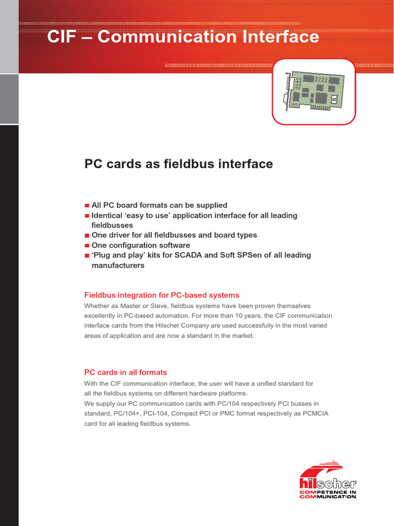 Universal Fieldbus Communication Cards | PDF | Personal Computers ...