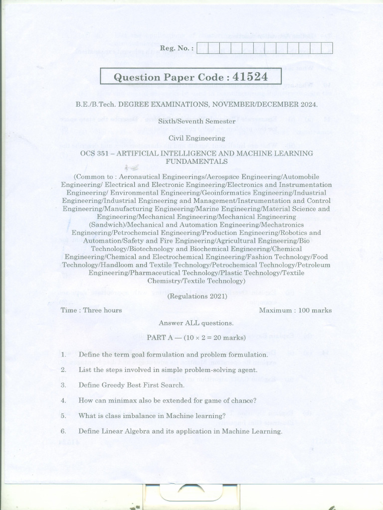 Artificial Intelligence and Machine Learning Fundamentals | PDF