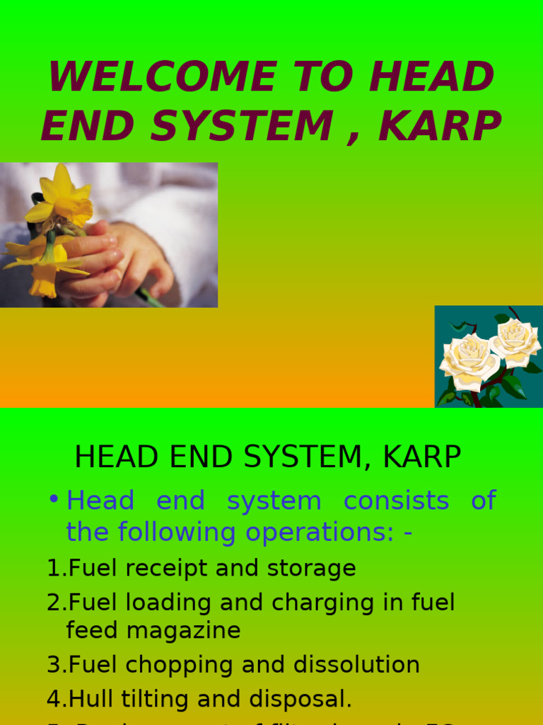 Head End System Operations Overview | PDF | Crane (Machine) | Spent ...
