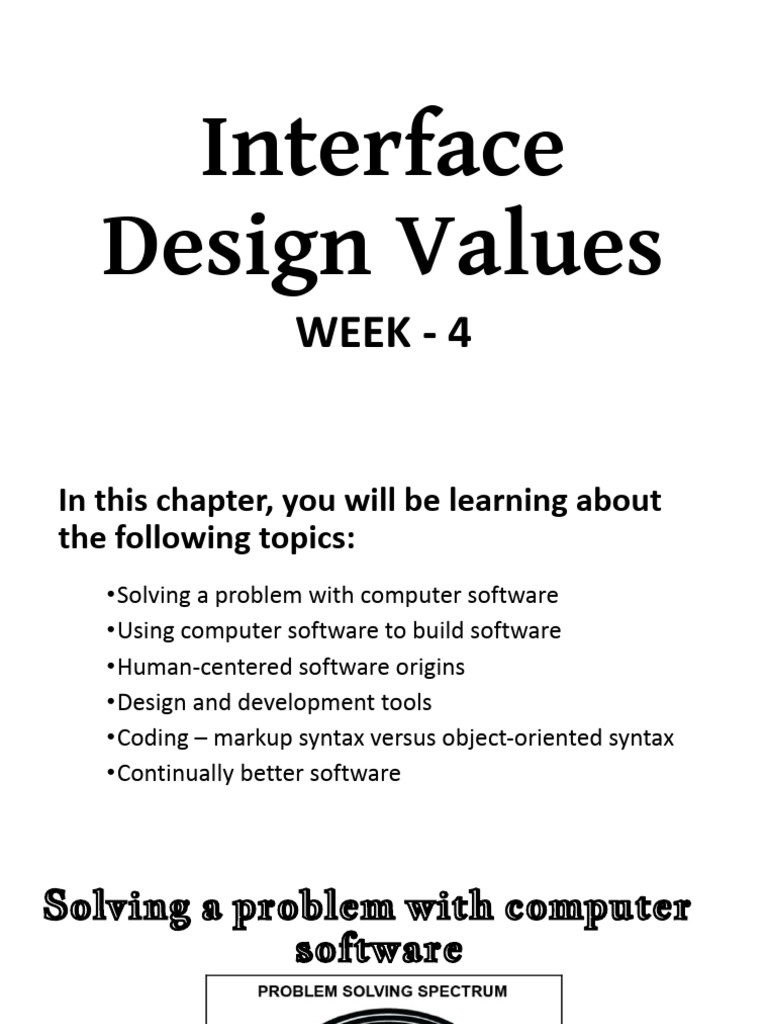 HCI31 - Interface Design Values (WEEK-4) | PDF | Agile Software ...