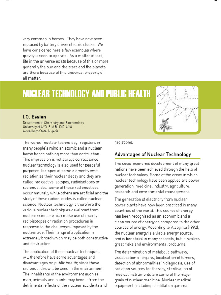 Benefits and Risks of Nuclear Technology | PDF | Radionuclide ...
