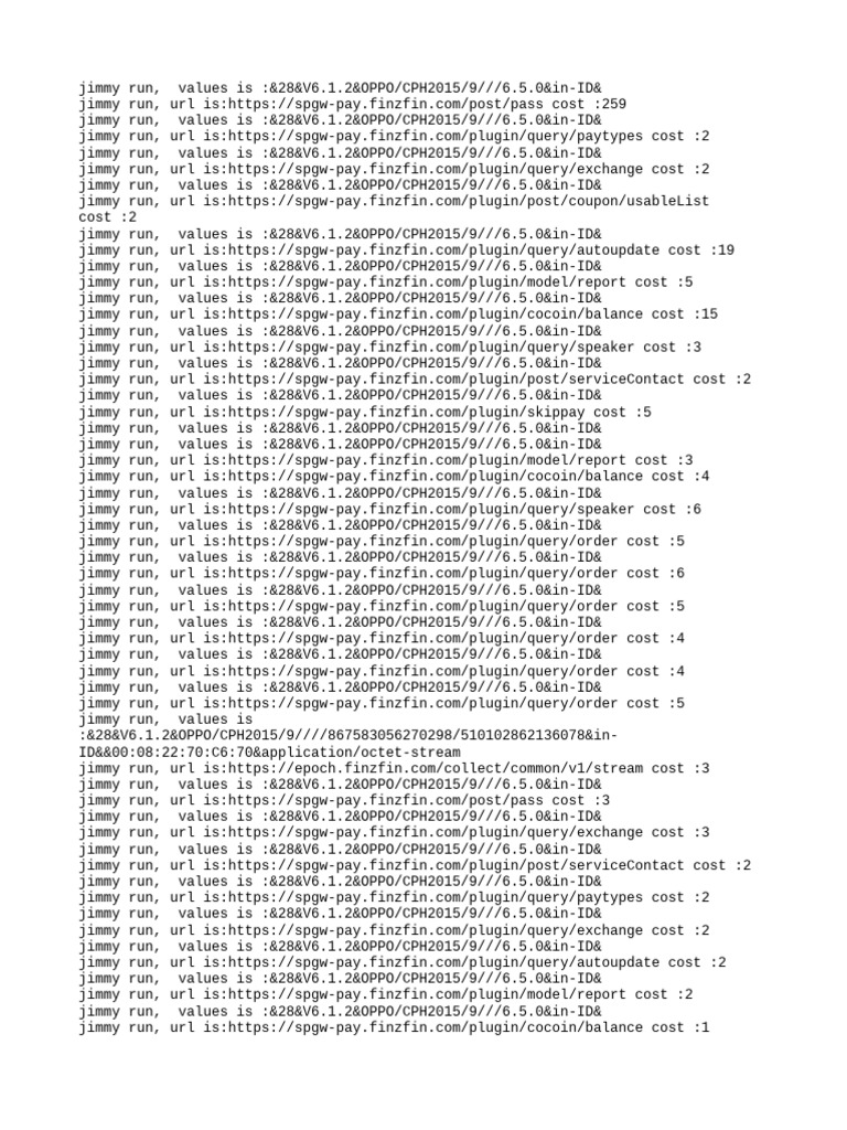 Jimmy Run API Cost Summary | PDF