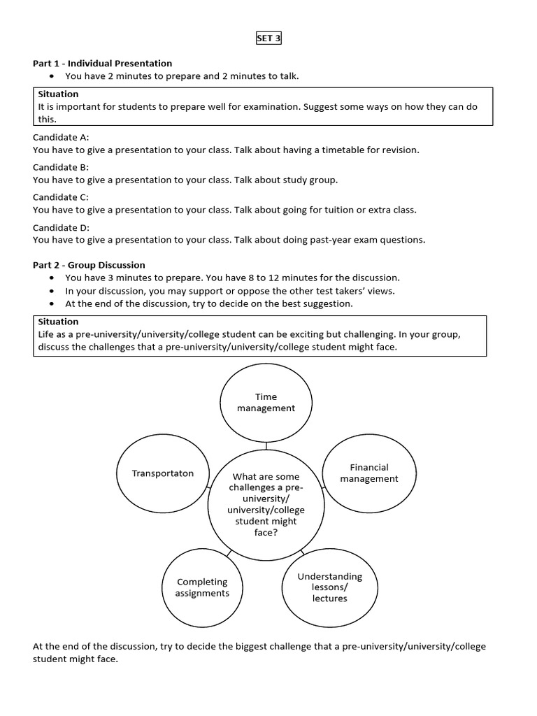 Speaking Education Set 3 | PDF