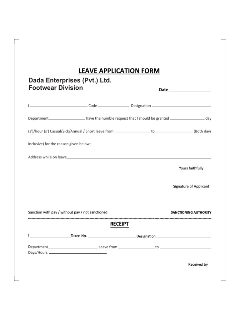 Leave Request Form Template | PDF