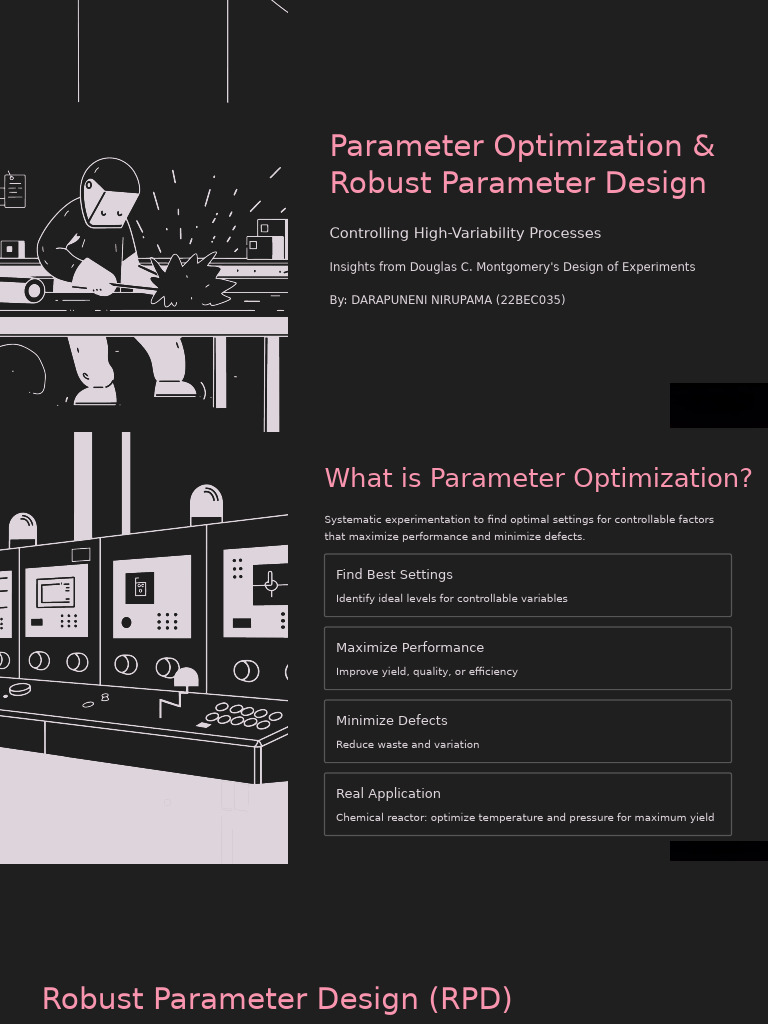 Parameter Optimization for Robust Design | PDF | Experiment