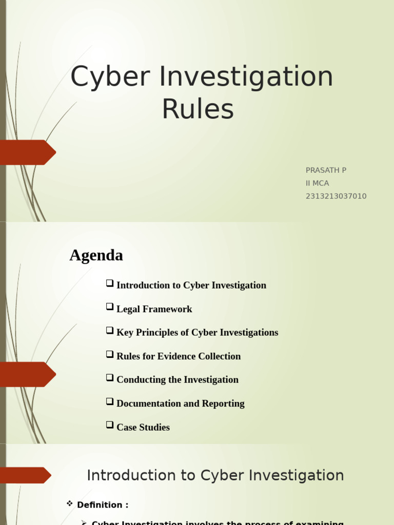 Cyber Investigation Guidelines and Practices | PDF | Digital Forensics ...