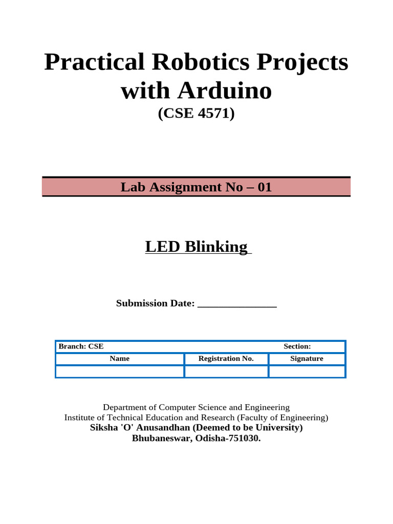 Arduino LED Blinking Projects Guide | PDF | Arduino | Computer Engineering