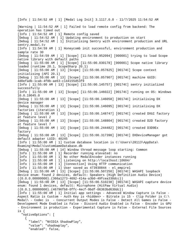 Medal Log Initialization Report | PDF | Graphics Processing Unit ...