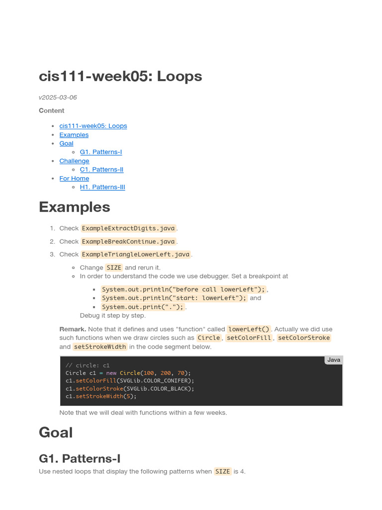cis111-week05 | PDF | Computer Programming | Software Engineering