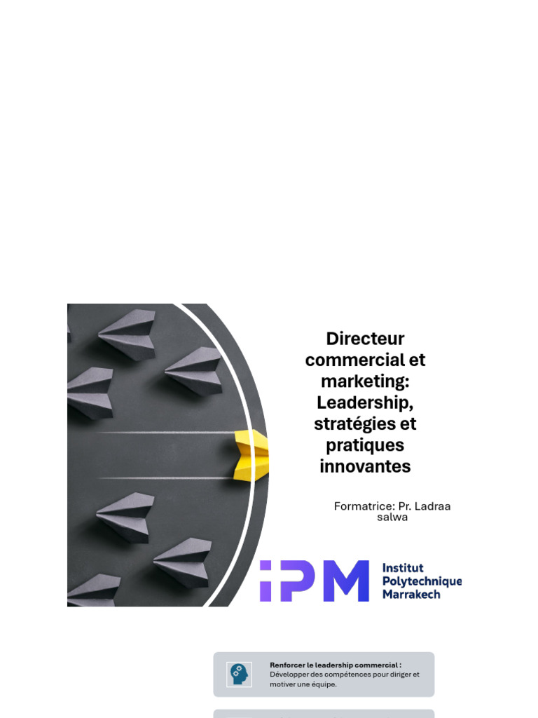 Formation en Leadership Commercial et Marketing | PDF ...