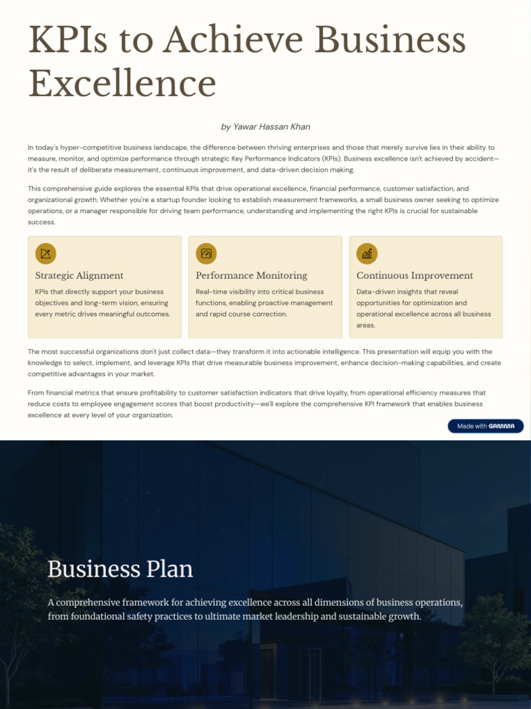Essential KPIs for Business Excellence | PDF | Performance Indicator ...