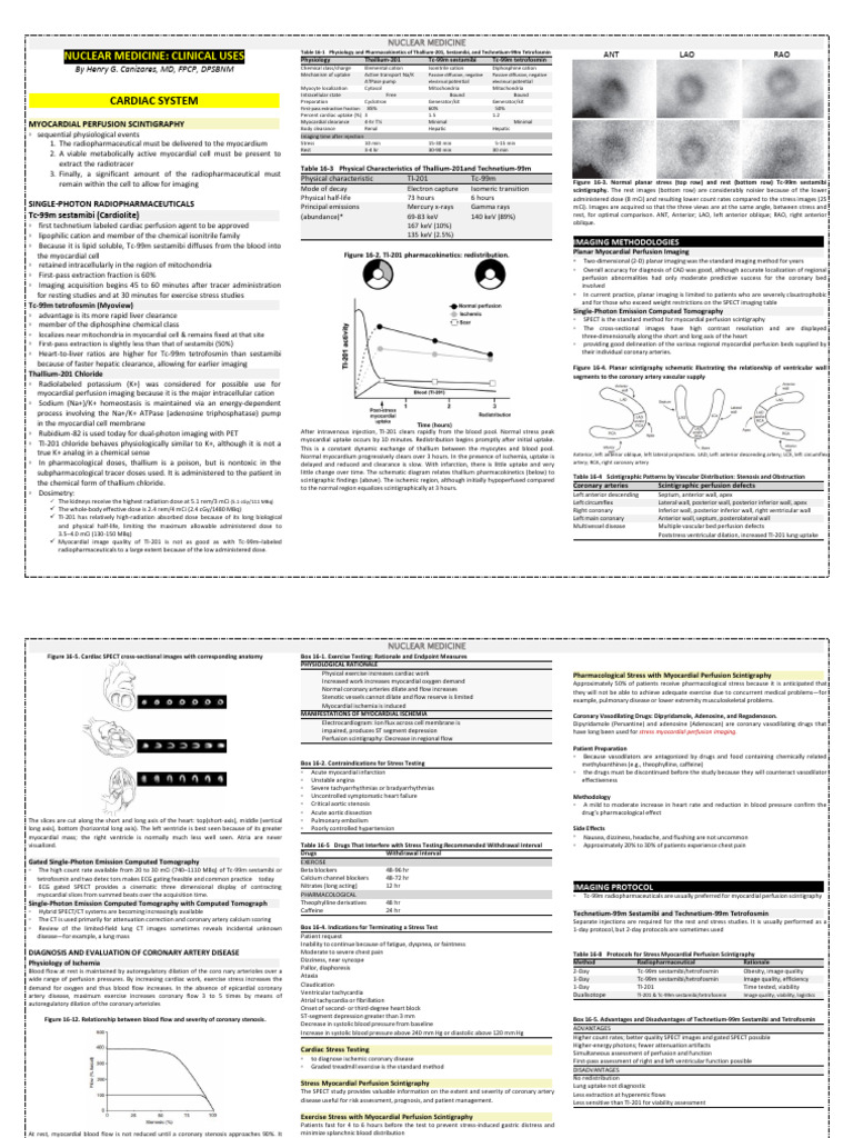 Myocardial Perfusion Imaging Techniques | PDF | Coronary Circulation ...