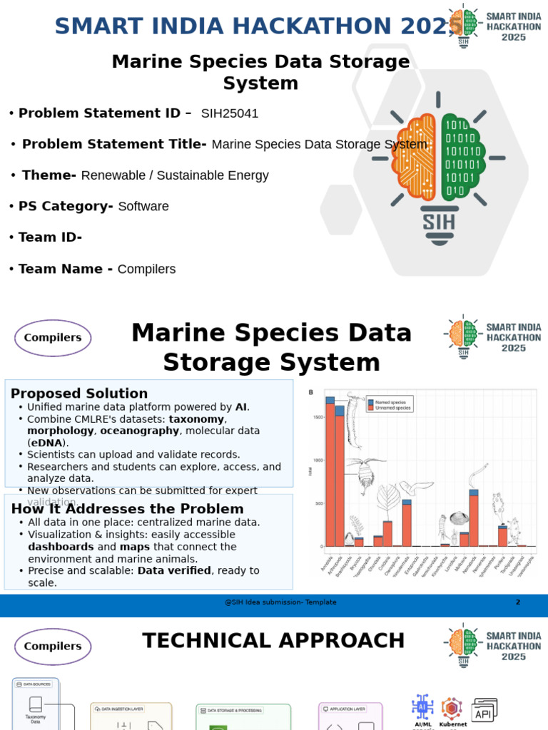 Picture of Marine Species Data Storage System | PDF | Data | Information Science
