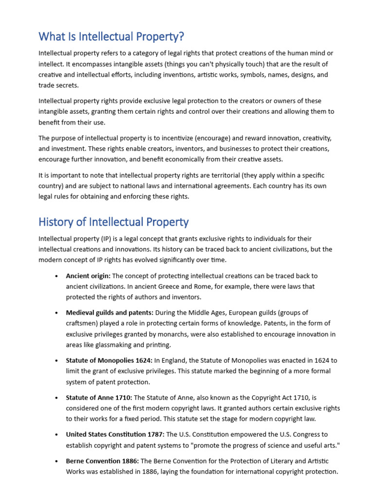 What Is Intellectual Property | PDF | Intellectual Property | Copyright