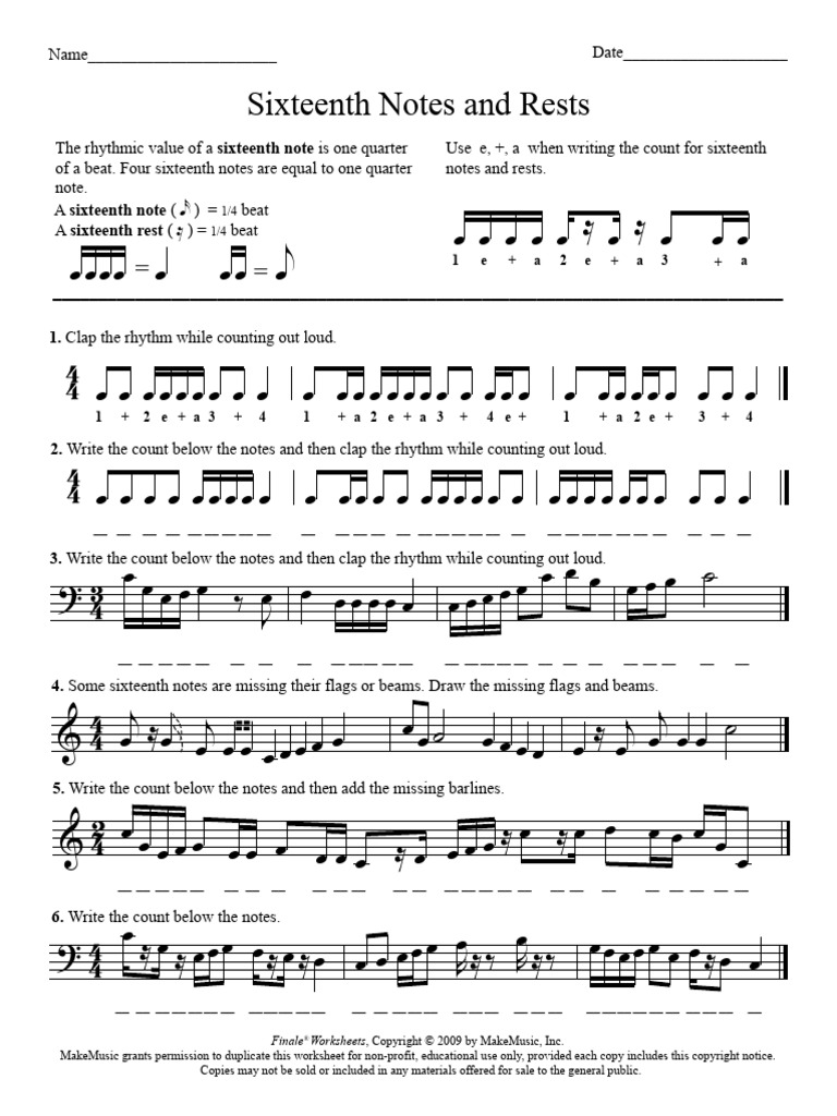 0022 Sixteenth Notes And Rests Musx Pdf Chess Theory Chess