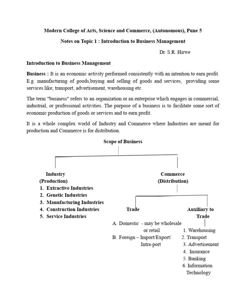 Introduction to Business Management Concepts | PDF | Science | Commerce
