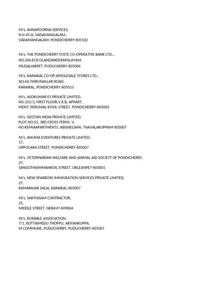 Address for Dispatch | PDF