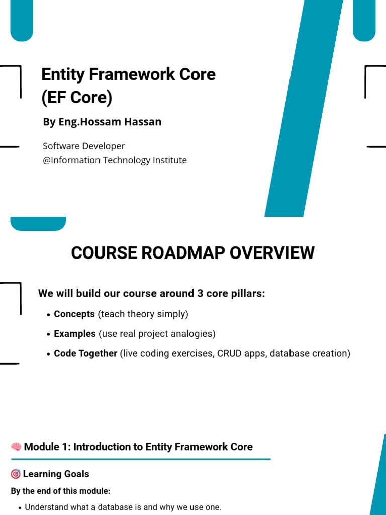 Introduction to Entity Framework Core | PDF | Entity Framework | Databases