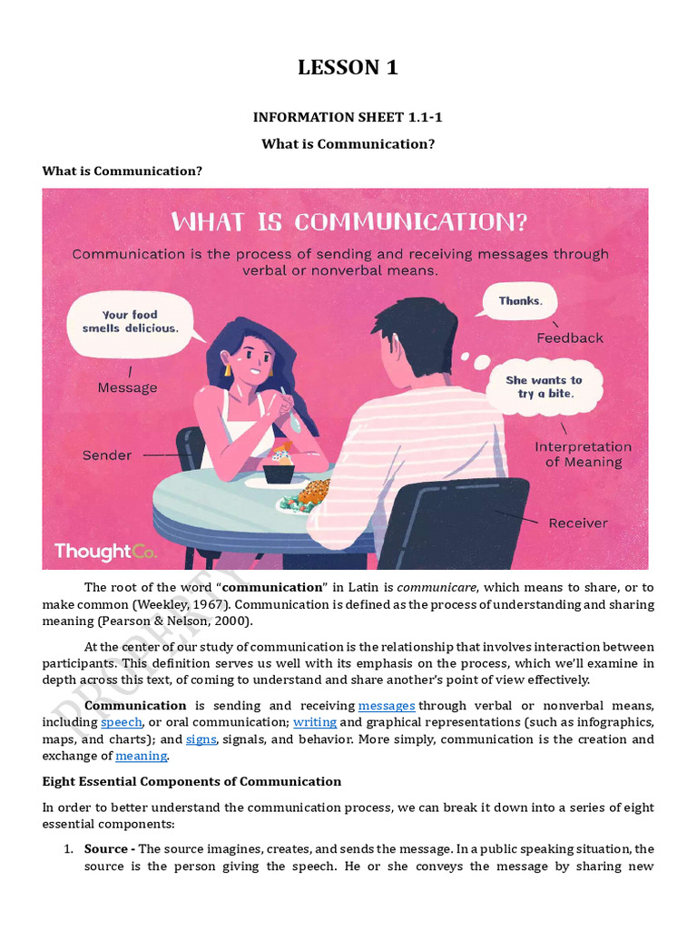 Basic Unit 1 - Lesson 1 | PDF | Communication | Nonverbal Communication