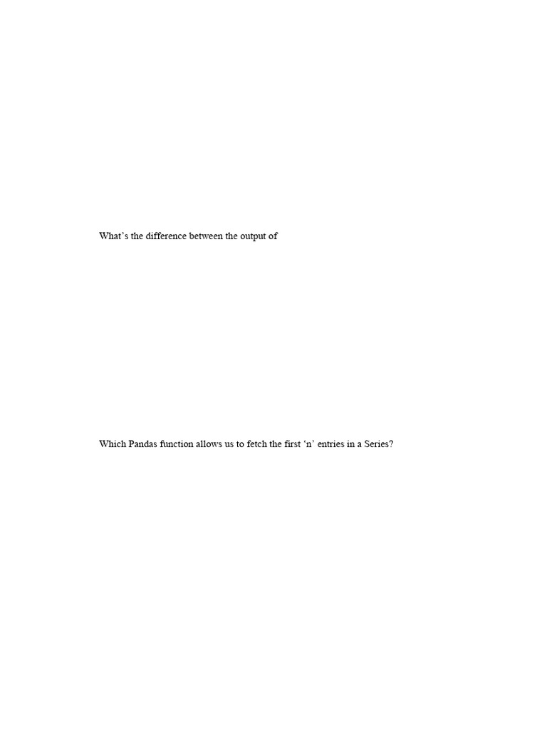 Pandas Series Worksheet for Students | PDF | Computer Programming ...