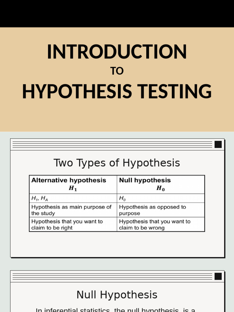 Understanding Hypothesis Testing Basics | PDF | Statistical ...