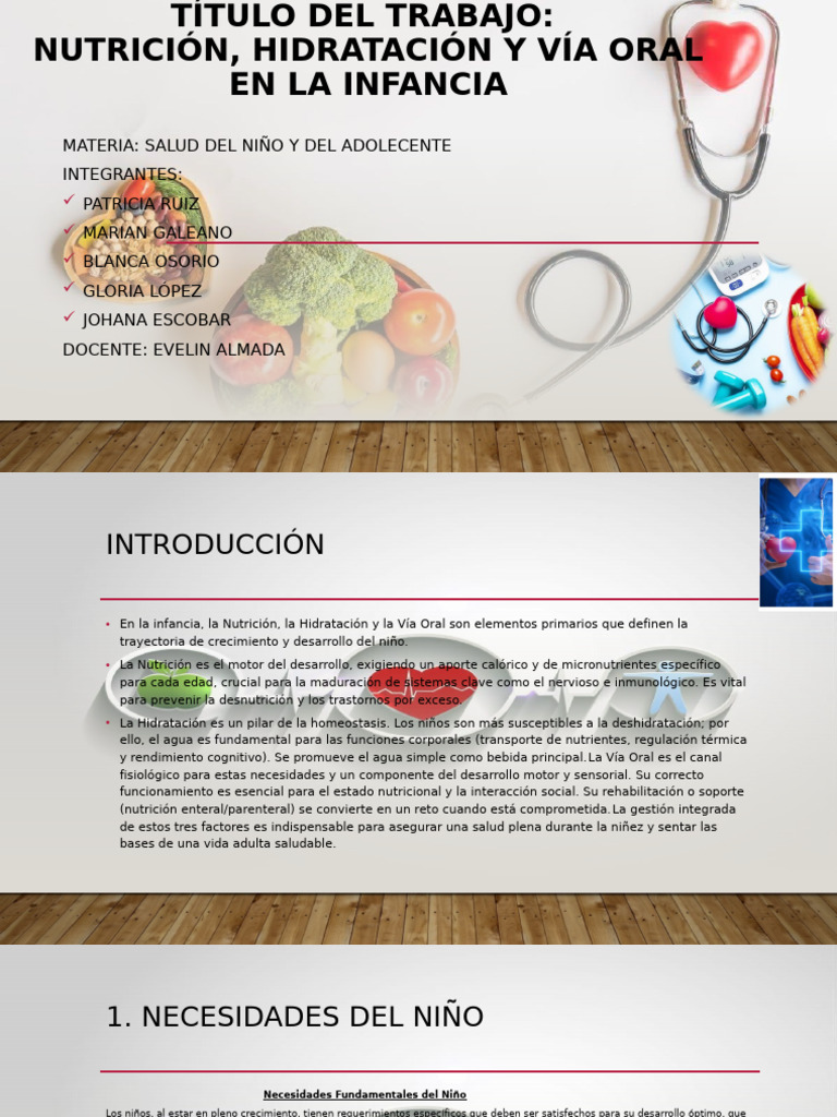 Nutrición y Hidratación en Niños | PDF | Nutrición | Dieta y nutrición