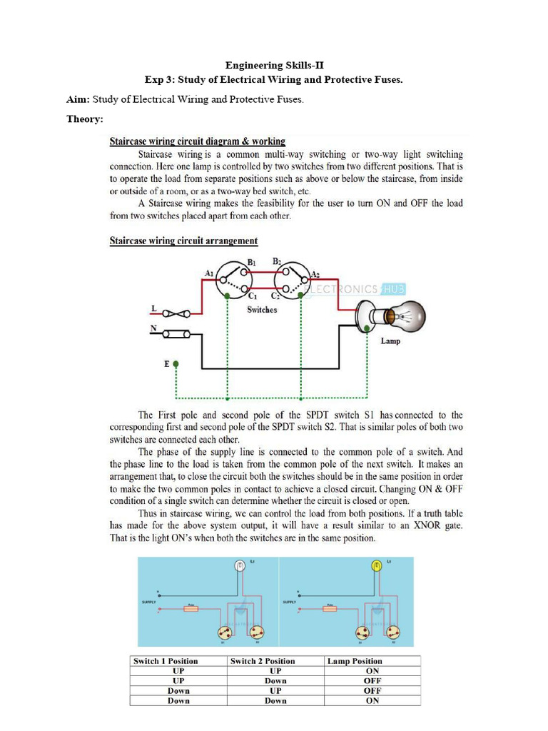 Electrical Wiring and Fuse Study Guide | PDF