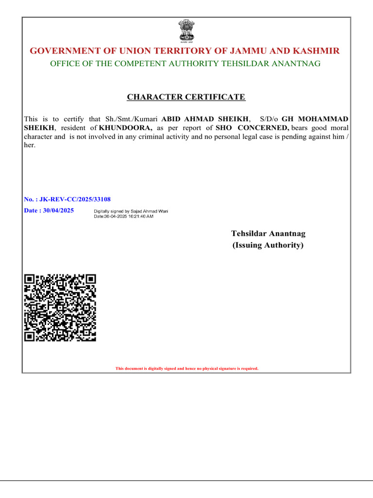 Sabid Ahmad Sheikh | PDF