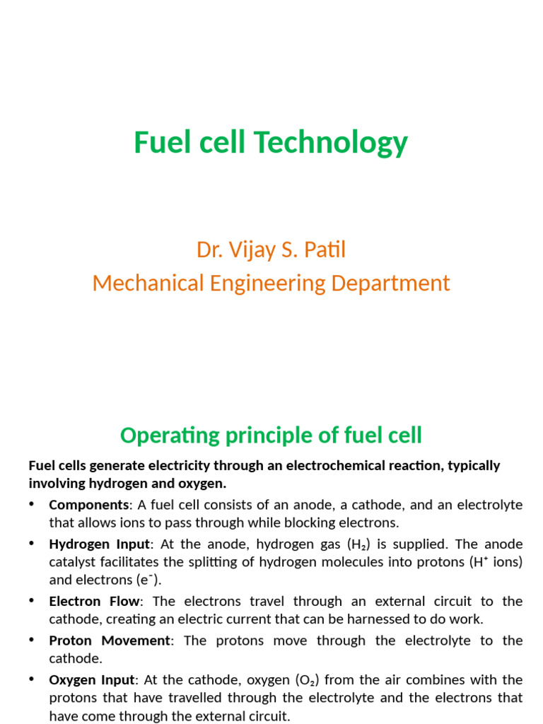 Fuel Cell Technology Overview and Types | PDF | Fuel Cell | Solid Oxide ...