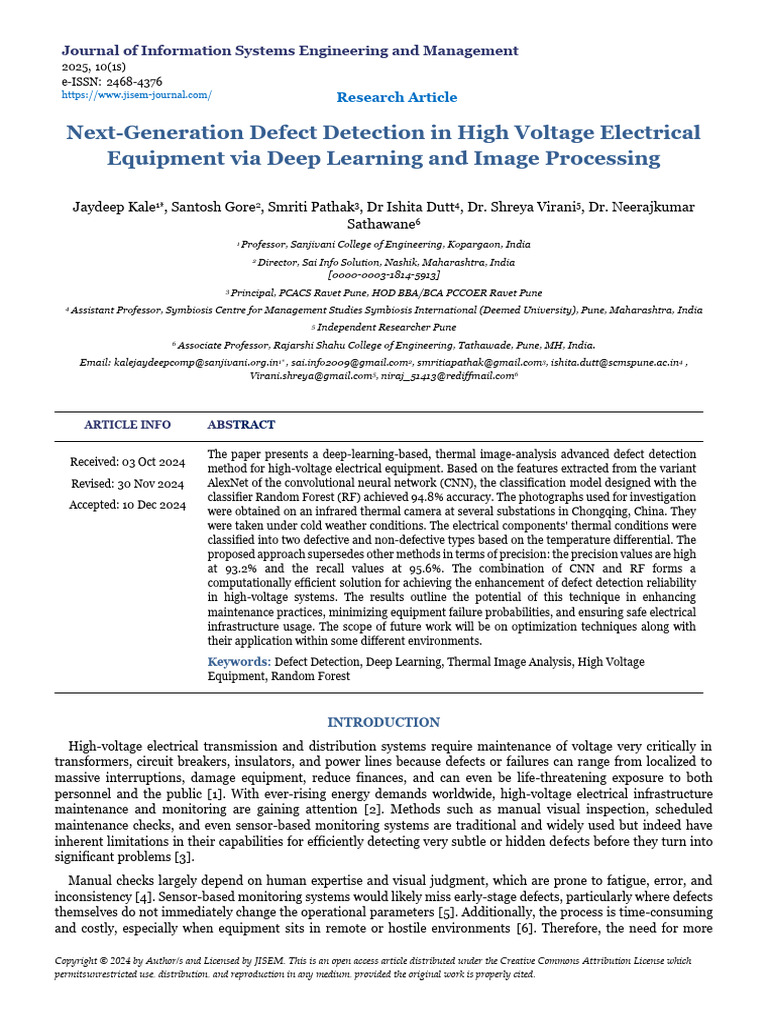 Deep Learning for High-Voltage Defect Detection | PDF | Deep Learning ...