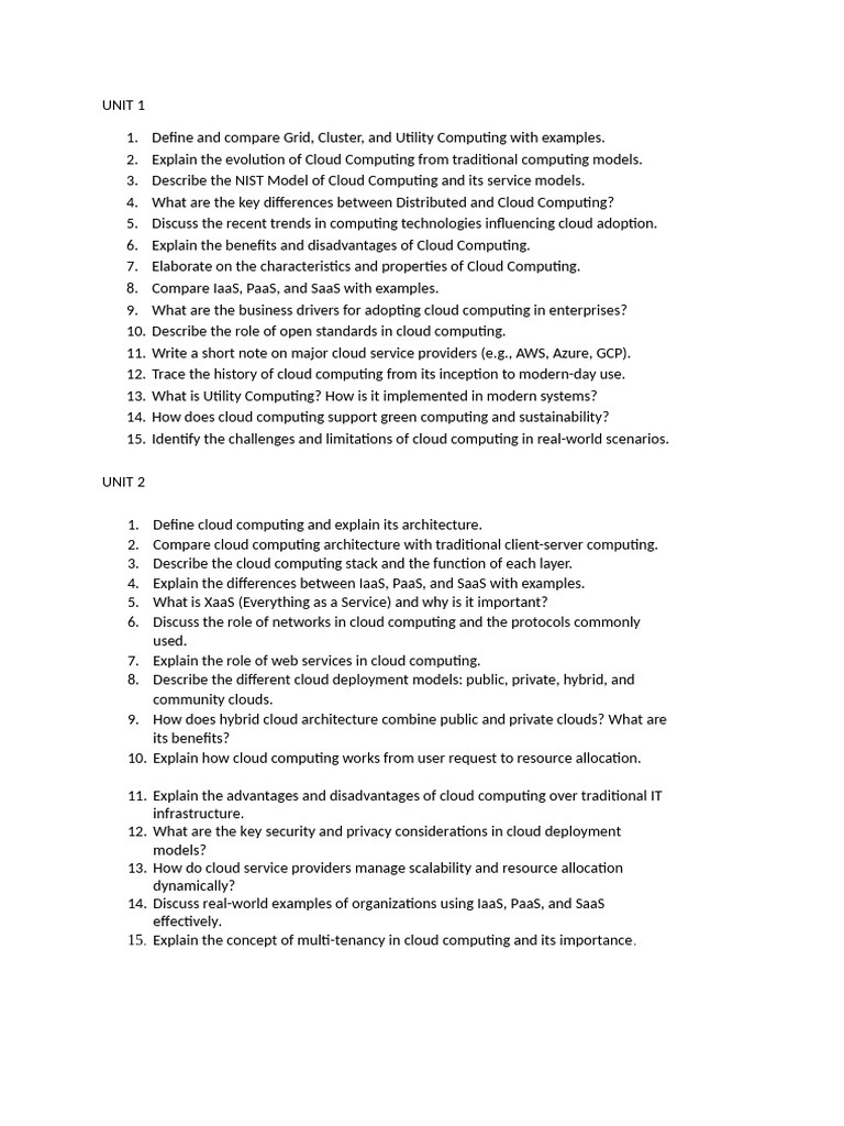 Units | PDF | Cloud Computing | Virtualization