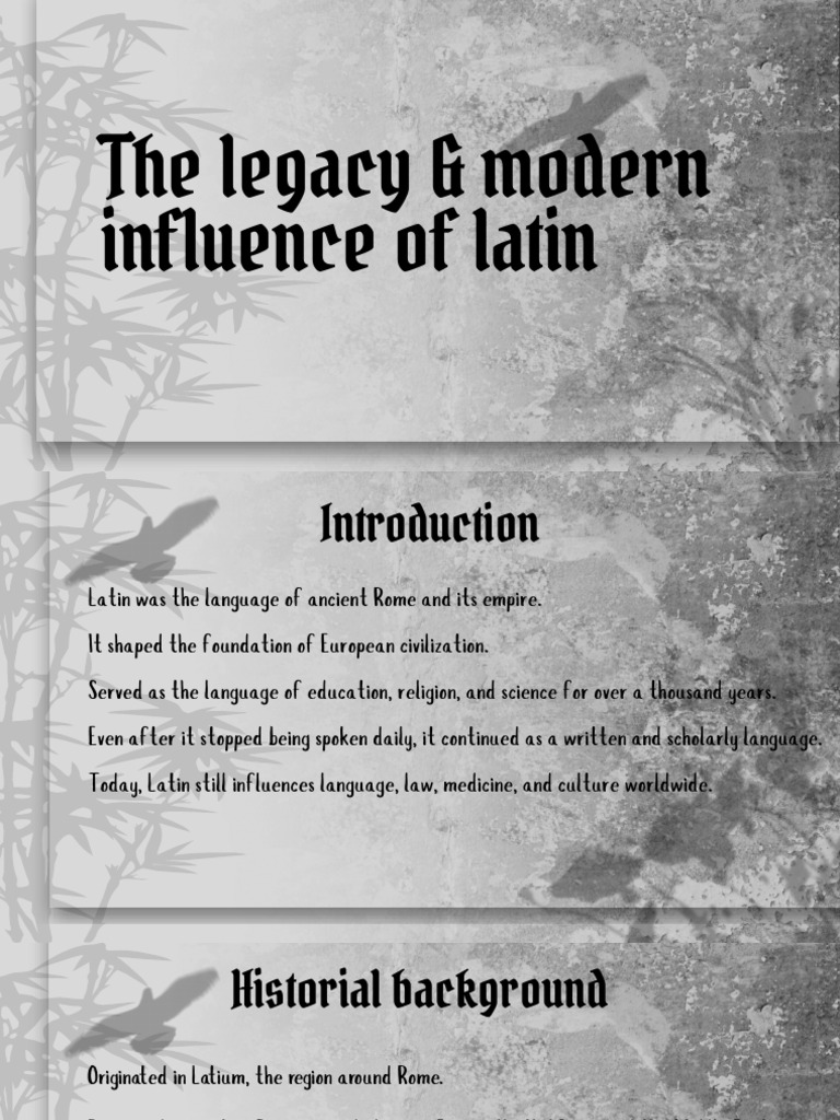 The Legacy and Modern Influence of Latin | PDF | Latin | English Language