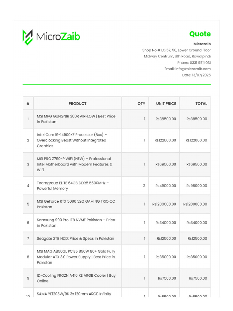 Invoice - Microzaib - 2025-07-13 | PDF
